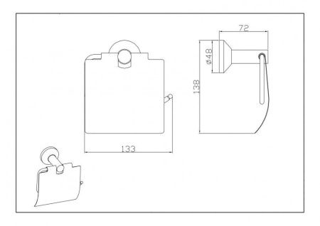 Бумагодержатель CeramaLux Fleur 78307