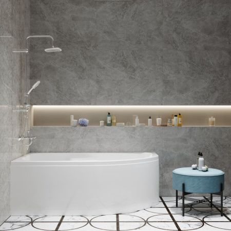 Ванна акриловая Тритон София Щ0000046115 170х95 пристенная асимметричная без каркаса