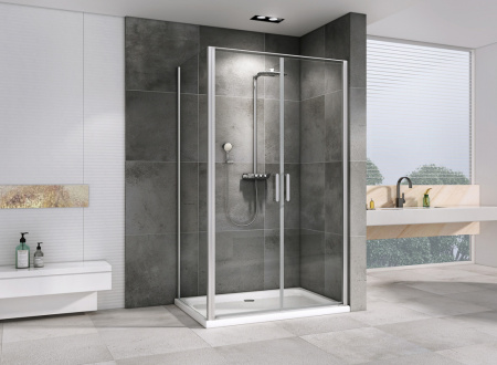 Душевой уголок Abber Sonnenstrand AG04100C-S85 85х100 стекло прозрачное профиль хром глянцевый без поддона