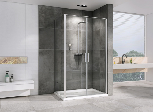 Душевой уголок Abber Sonnenstrand AG04100C-S75 75х100 стекло прозрачное профиль хром глянцевый - фото 2