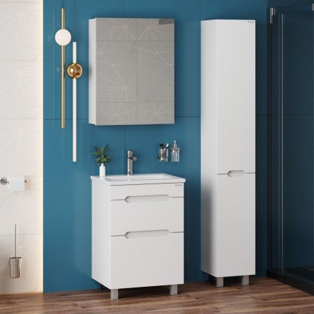 Тумба под раковину Onika Айленд 105039 50х40 напольная цвет белый