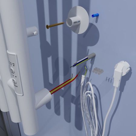 Полотенцесушитель электрический Тругор Вектор Пэк сп ПэкспВектор12015белВГП 20х120 белый