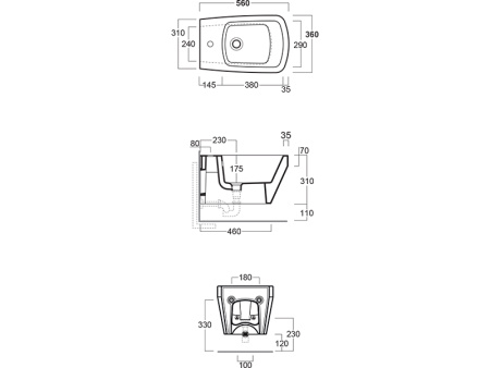 Бачок для унитаза Simas CT 09 nero