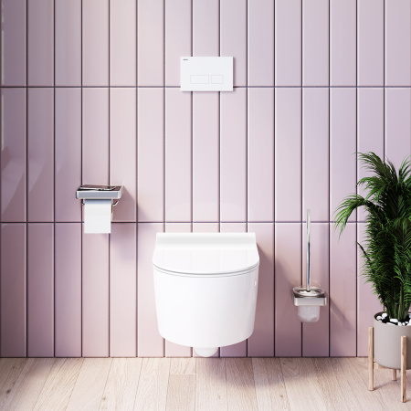 Унитаз подвесной Damixa Jupiter DX77C1700SC белый с сиденьем микролифт безободковый каскадный смыв