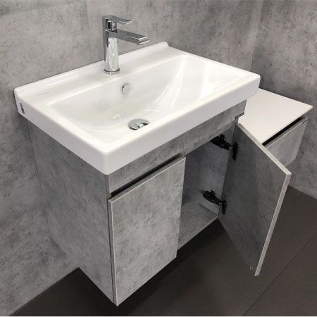 Тумба с раковиной Comforty Осло 00-00000835CF 60х40 подвесная цвет серый