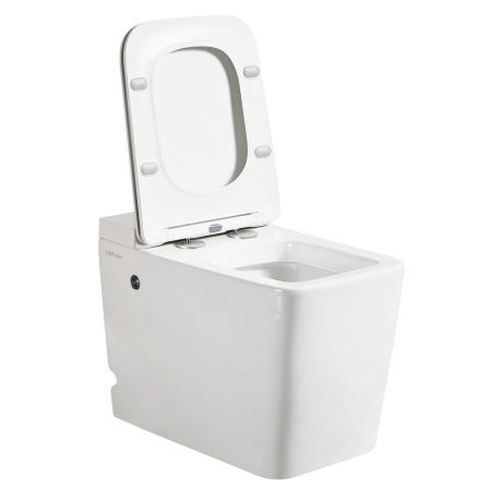 Унитаз приставной Abber Rechteck AC1212P белый с сиденьем микролифт импульсный смыв