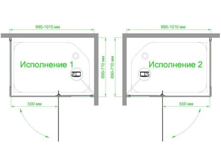 Душевой уголок Royal Bath HPVD RB7010HPVD-T 100х70 стекло прозрачное профиль белый без поддона