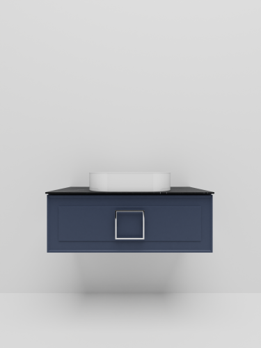 Тумба со столешницей La Fenice CUBO NFNC-01-CUB-BG-100-3-GB 100х36х49 подвесная цвет синий - фото 2