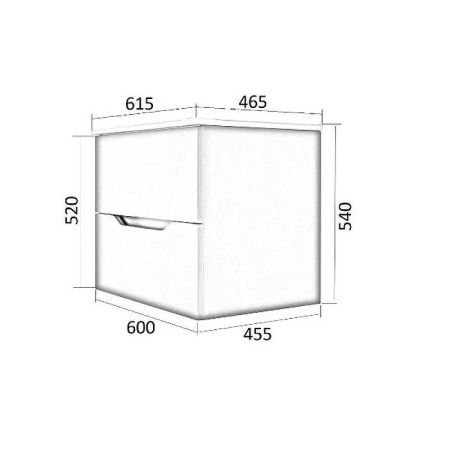 Тумба с раковиной Orange Line Li-60TuL+Ra 60х50 подвесная цвет коричневый