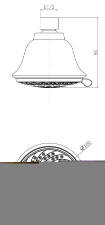 Верхний душ LeMark LM8040C 10х10 хром