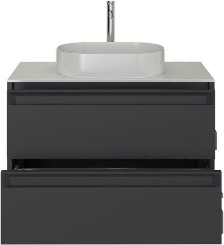 Тумба под раковину Allen Brau Fantasy 2.0 1.11001.AM 2.0 80х46х62 подвесная цвет черный - фото 3