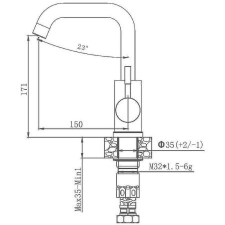 Смеситель для кухни Haiba HB72304-4 на мойку нержавеющая сталь