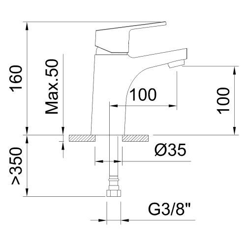 Смеситель Clever GO! 61832 на раковину хром - фото 2