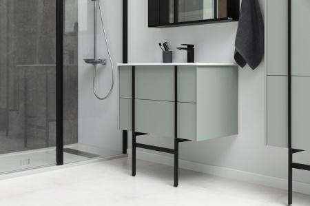 Тумба под раковину Allen Brau Reality 1.32007.CGM 100х46х50 подвесная цвет зеленый/серый