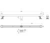 Душевой лоток Wonzon & Woghand WW-65409T-BR 90х5 никель