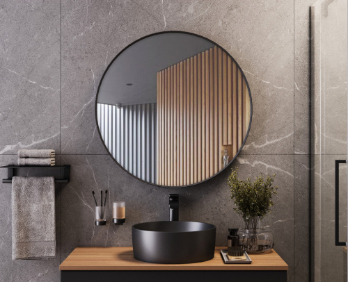 Раковина Bond Circle 39 см S53-398 накладная цвет черный глянцевый - фото 5