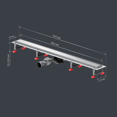 Душевой лоток Am.Pm MasterFlow W01SC-U11-090-04SB напольный