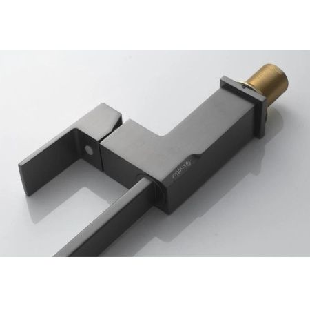 Смеситель для кухни Knotlor STABLE KN-21/GM на мойку вороненая сталь