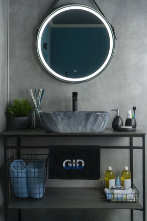 Раковина керамическая Gid Geométrico 54401 50х40 накладная цвет многоцветный без отверстий под смеситель