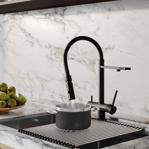 Смеситель для кухни Iddis Ace ACEBLFFi05 на столешницу черный - фото 2