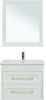 Комплект мебели: тумба с раковиной 78x47x65 + зеркало Aquanet Бостон М 00281193 напольный/подвесной цвет белый