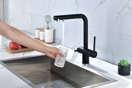 Смеситель для кухни Paulmark SERPENTINE Se213222-AN на мойку черный