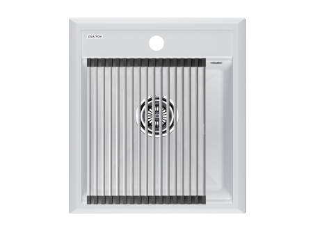 Кухонная мойка + коландер Paulmark PM114651-WH+R375-BS 46х51 цвет белый