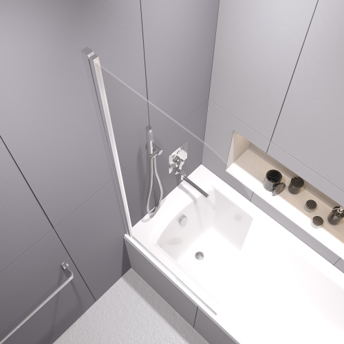 Душевая шторка на ванну RGW Screens 411110908-11 80х150 стекло прозрачное профиль хром глянцевый ориентация универсальная - фото 5