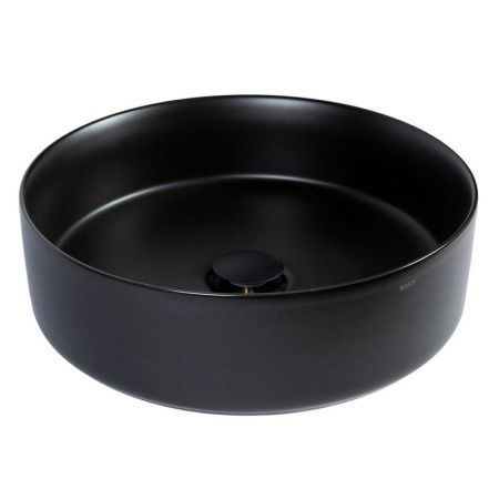 Раковина из сантехнического фарфора Bond Circle S53-398 40х40 накладная цвет черный без отверстий под смеситель