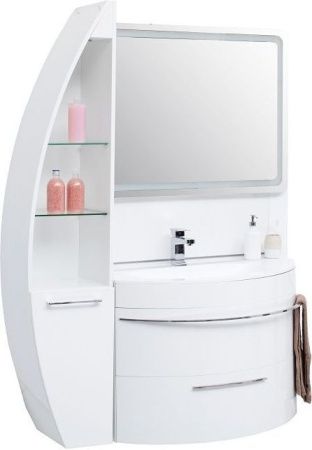 Тумба с раковиной De Aqua Эскалада 00186739 100х50 подвесная цвет белый