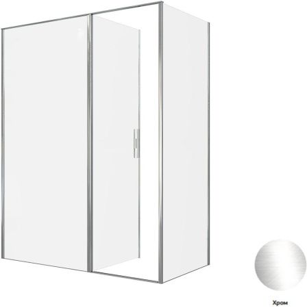 Душевой уголок Allen Brau Priority 3.31037.00 + 3.31040.00 160х80 стекло прозрачное профиль хром без поддона