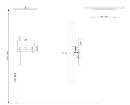 Душевая система Abber AF8221 встраиваемая в стену цвет хром