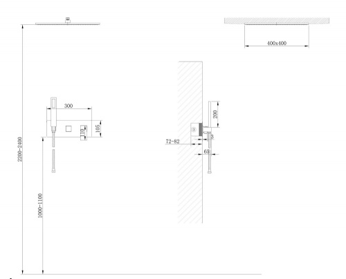 Душевая система ABBER AF8221SP встраиваемая в стену - фото 3
