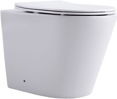 Унитаз приставной Aquanet Atago Atago 2.0 F белый с сиденьем микролифт безободковый каскадный смыв