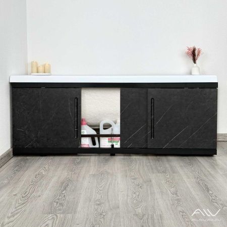 Экран под ванну Alavann Alt 170 см ALV1203004 фронтальный МДФ раздвижной черный
