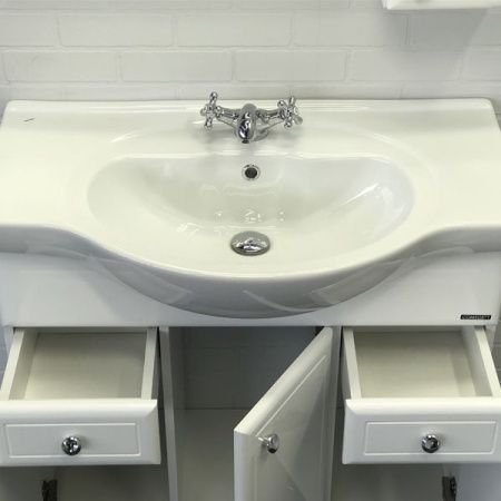 Тумба с раковиной Comforty Сочи 00004134639CF 90х50 напольная цвет белый