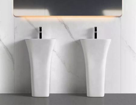 Раковина из сантехнического фарфора Cerutti SPA CT7283 45х44 напольная цвет белый 1 отверстие под смеситель