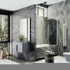 Душевая шторка на ванну Maybah Glass MGV-619-1 70х140 стекло тонированное профиль белый ориентация универсальная