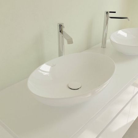Раковина из сантехнического фарфора Villeroy Boch Loop&Friends 4A470001 60х40 накладная цвет белый без отверстий под смеситель
