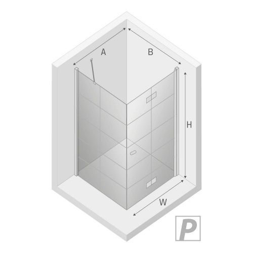 Душевой уголок New Trendy NEW SOLEO Black D-0290A/D-0121B 90х90 стекло прозрачное профиль черный без поддона - фото 3