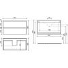 Тумба под раковину Sancos Libra LB90W 90х50 подвесная цвет белый