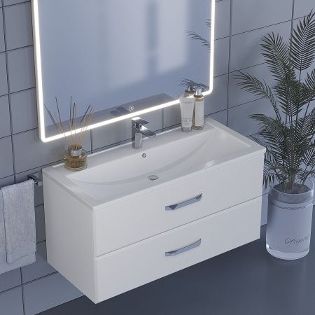 Тумба с раковиной Uperwood Foster 291020533 100х50 цвет белый