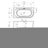 Ванна акриловая Wellsee Excellence Pro 287607000 170х75 пристенная асимметричная с ножками