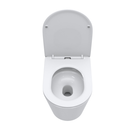 Унитаз приставной BelBagno FLAY BB1003CB-TOR/SC белый с сиденьем микролифт безободковый смыв торнадо