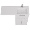 Раковина из искусственного камня Dreja Wing 100120R 120х50 подвесная цвет белый 1 отверстие под смеситель