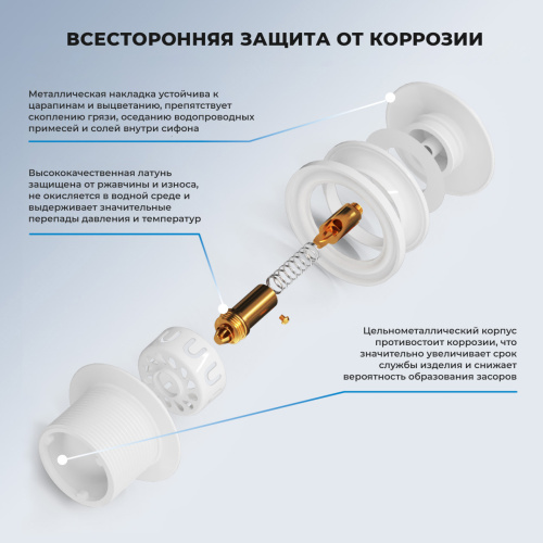 Слив-перелив для ванны Wellsee Useful Extras 231912000 - фото 3