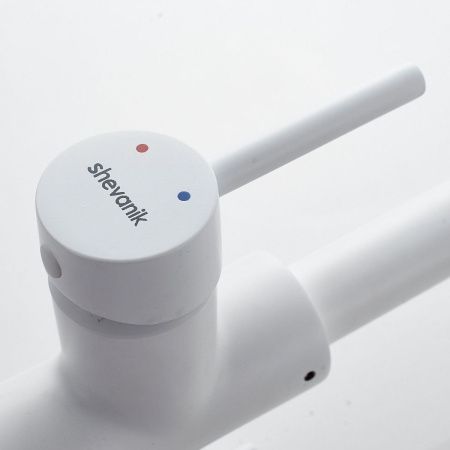 Смеситель для кухни Shevanik S128C на мойку белый