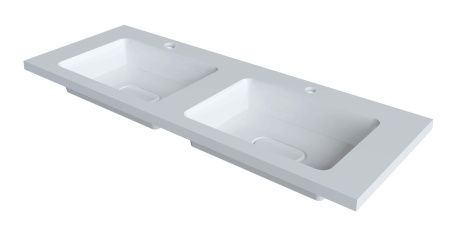 Раковина из искусственного камня Uperwood Modul 2911020342 110х50 полувстраиваемая цвет белый