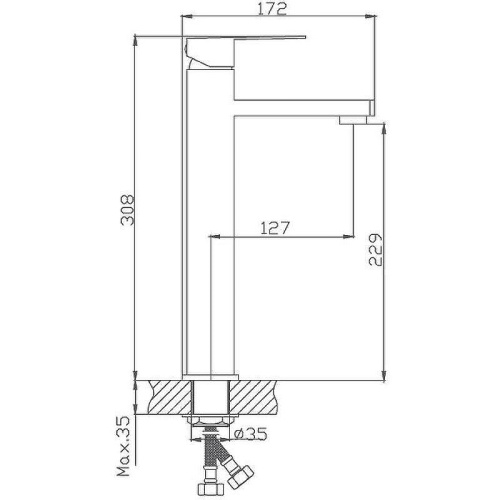Cмеситель Haiba HB11803 на раковину полированная сталь - фото 4