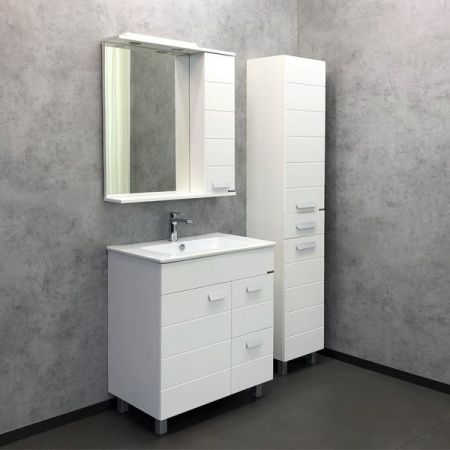 Зеркало-шкаф Comforty Модена М 00-00001640CF 80х80 подвесной цвет белый